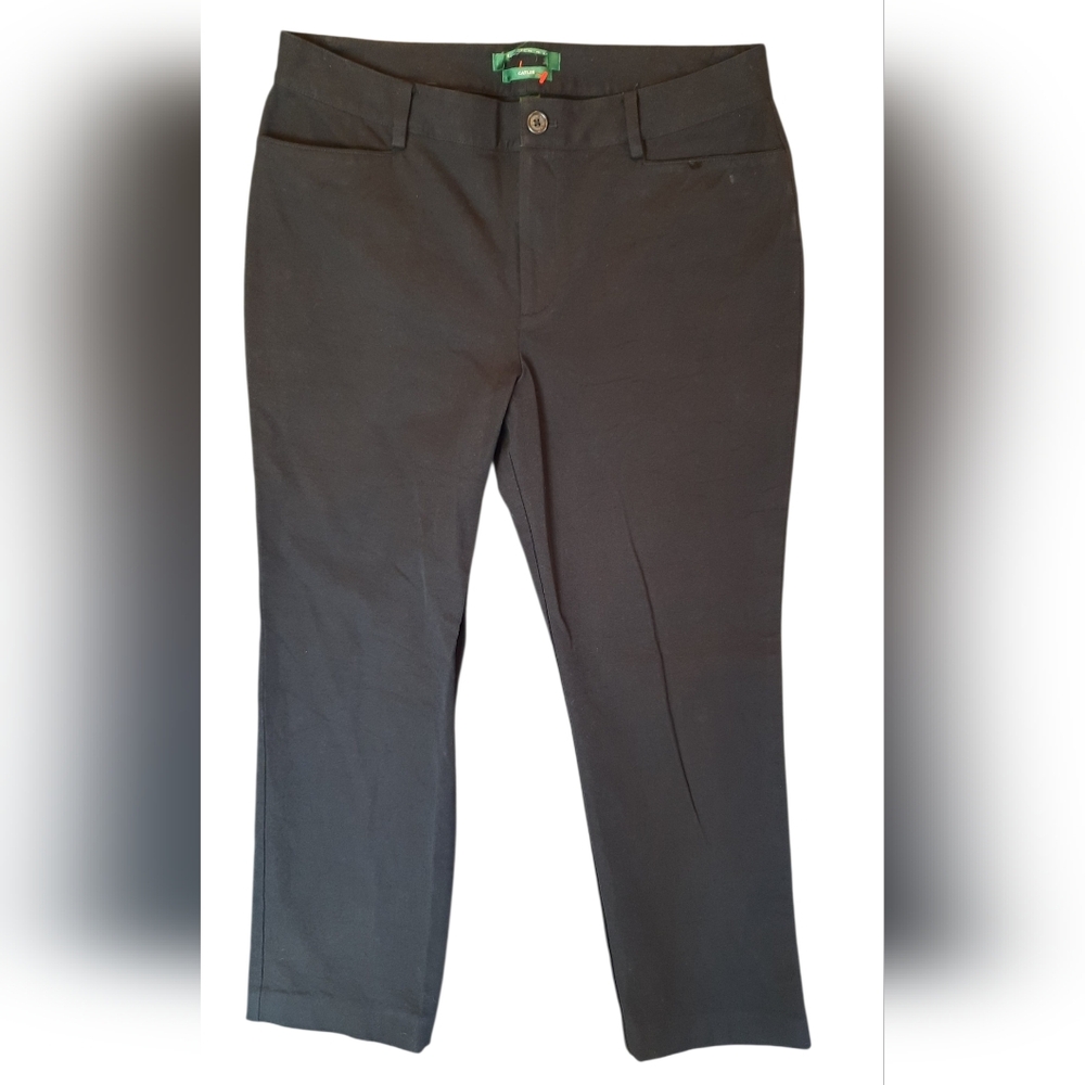 Lauren Ralph Lauren Catlin Pants 10 Black Straight Leg Business Casual Classic